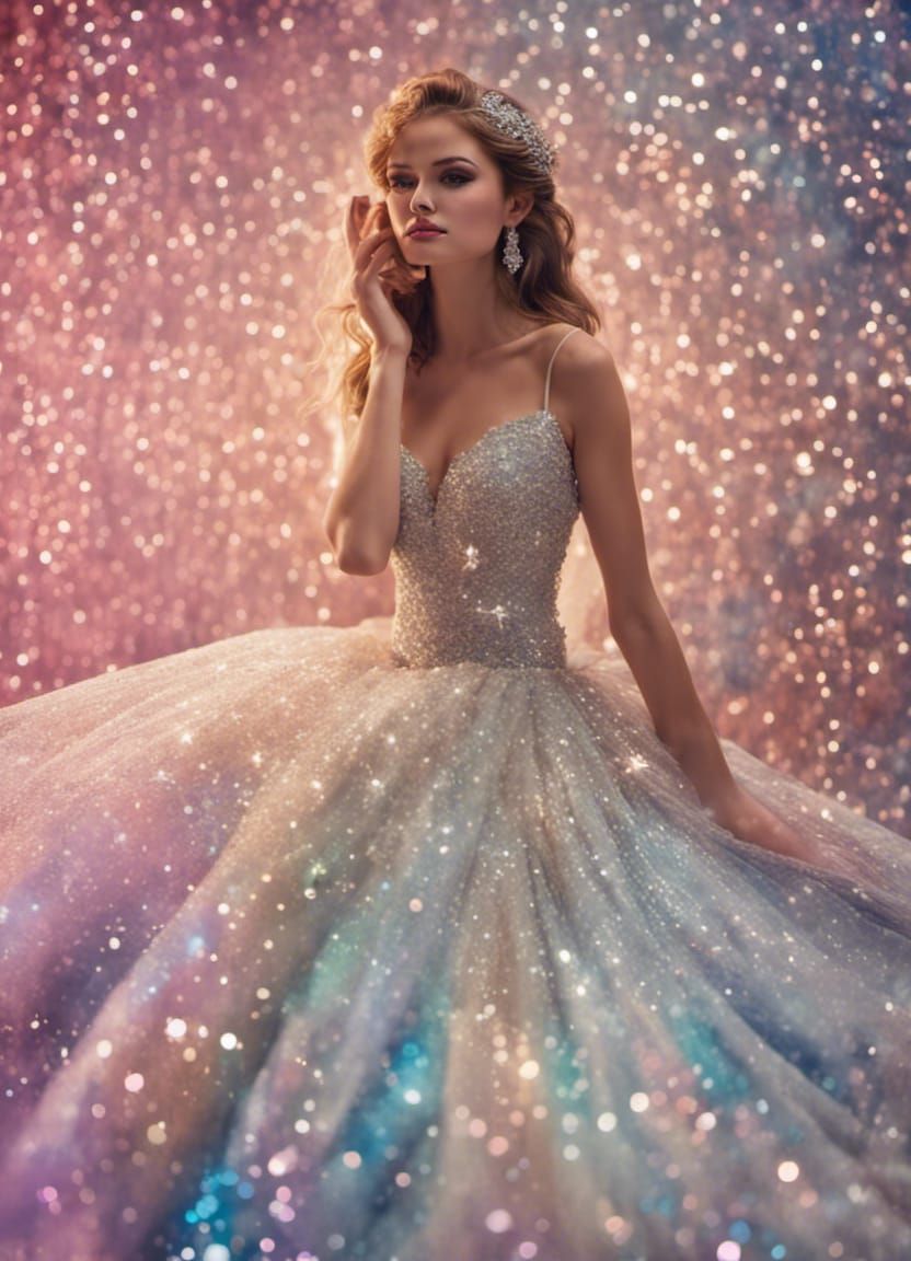 Beautiful dress with glitters