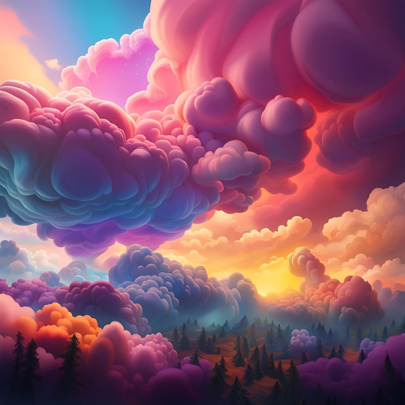 Massive colorful clouds  by @Zacharie_Andre