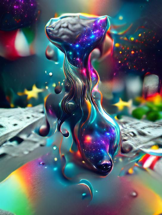 With A Stroke Of Luck, My Brain Filled With Starry Holographic Fluid 
