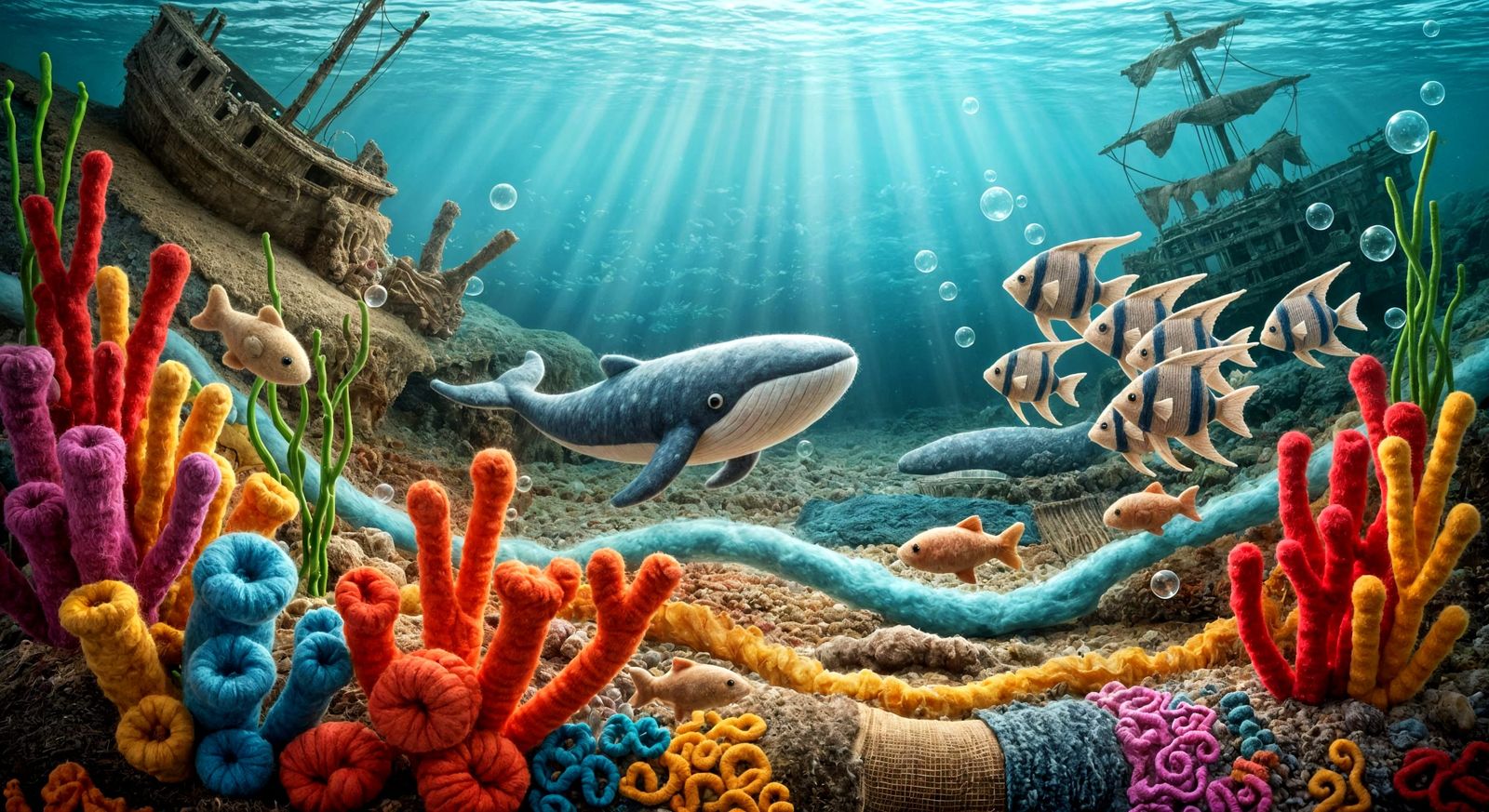 Surreal Textile Ocean  by @Runarguten