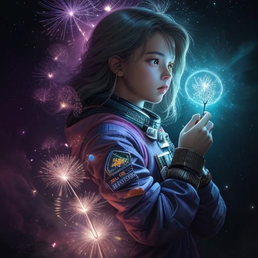 close up of an astronaut of unstated descent and gender fixi...