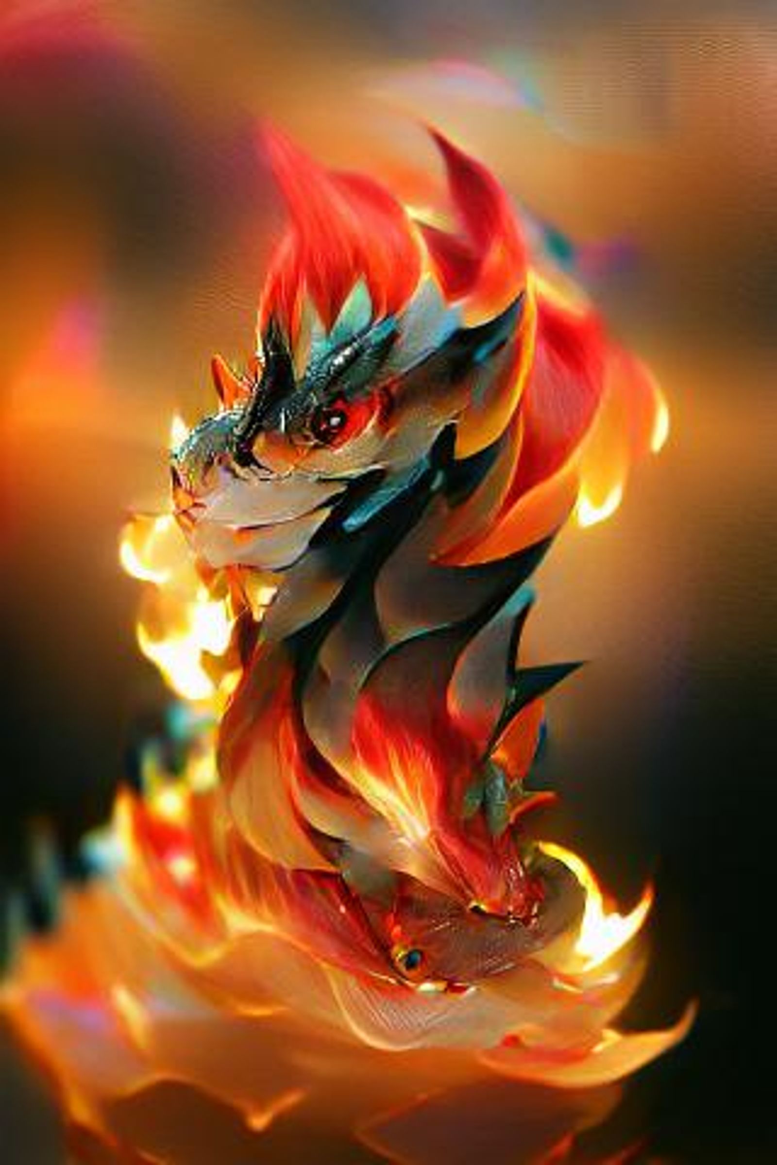 humanoid fire dragon