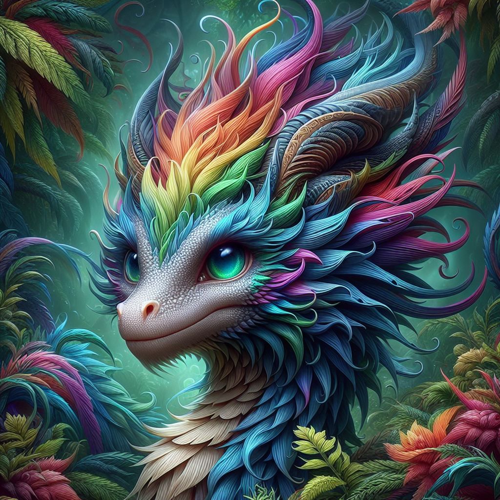 Curly Rainbow Plumes