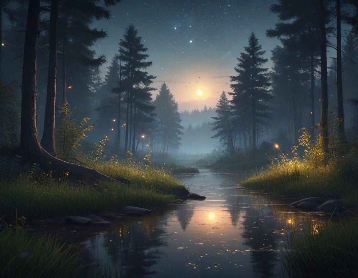 Magical Night in the Forest  by @jmac