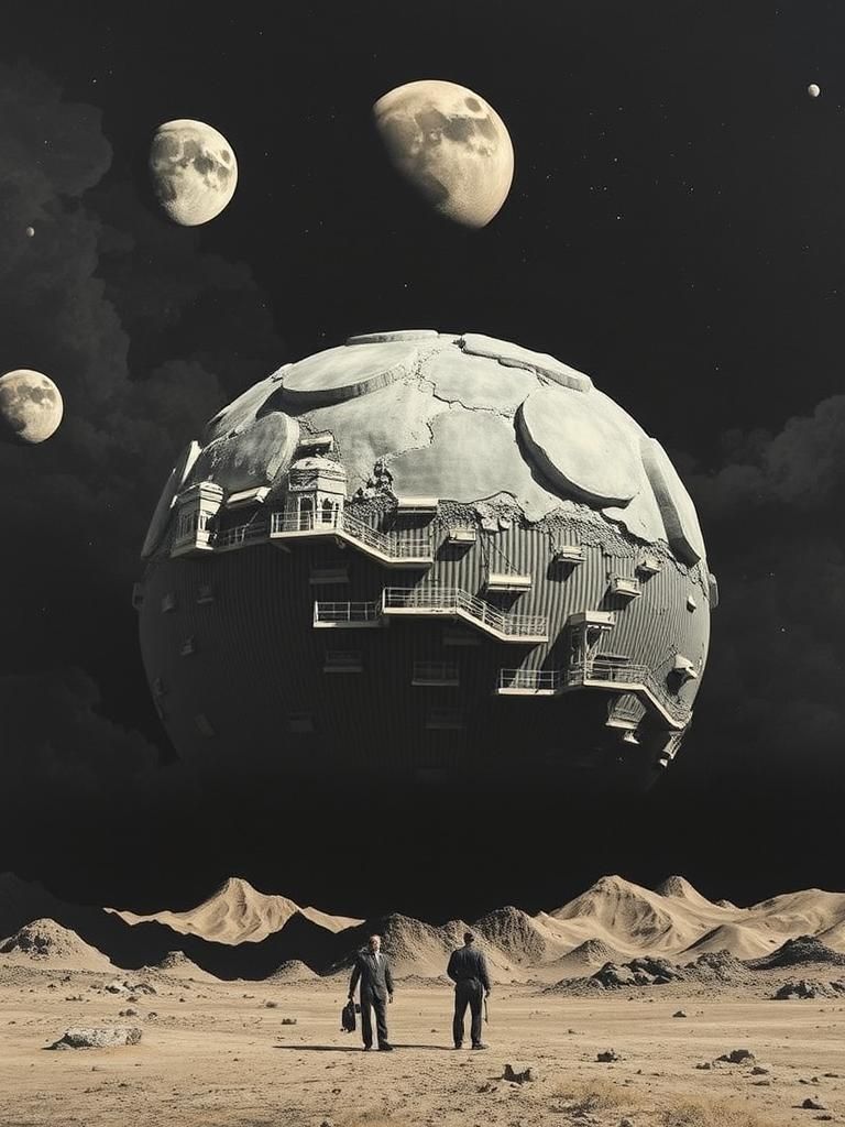 Extinction Megastorm in Surrealist Style