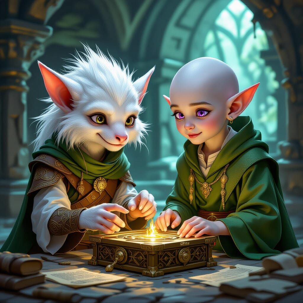 Tyg & Hooley: The Time Gizmo. "Are you sure? One wrong move and we're not even history!" ... "Piece of cake!"