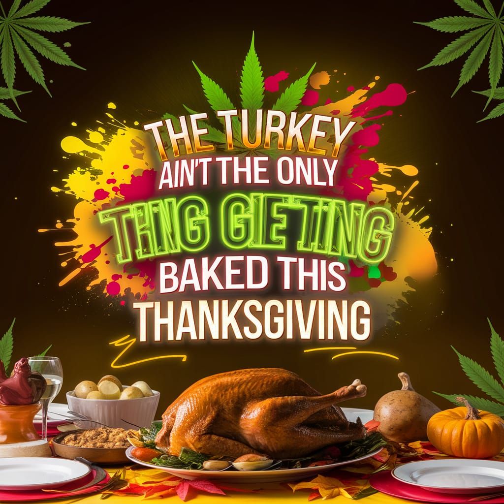 Display a wallpaper saying 

  The Turkey ain't the only thi...
