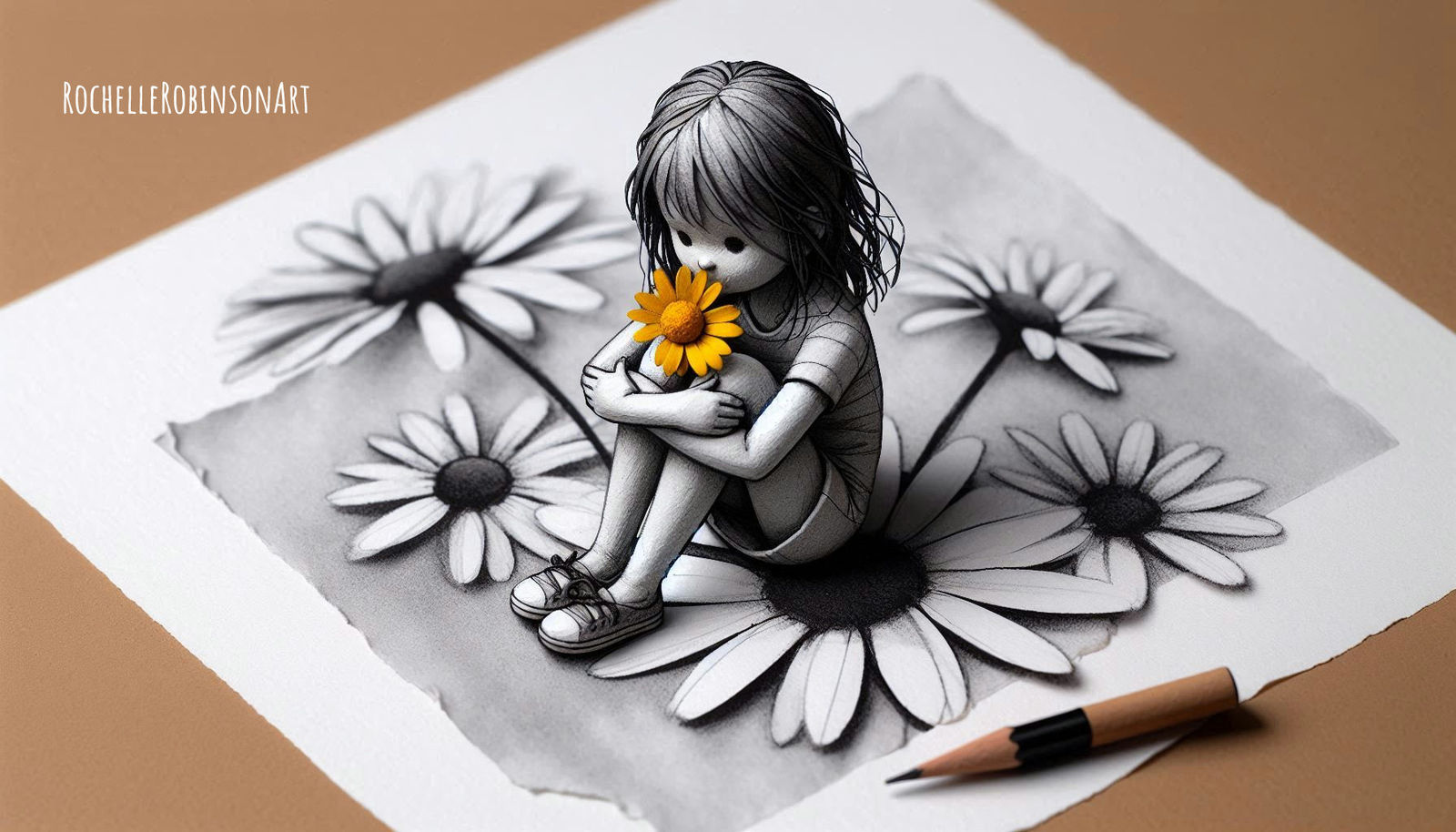 A Sad Girl - Lego Art