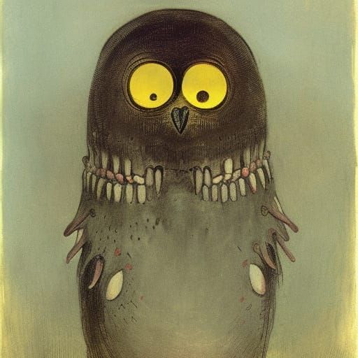 tooth owl - AI Generated Artwork - NightCafe Creator