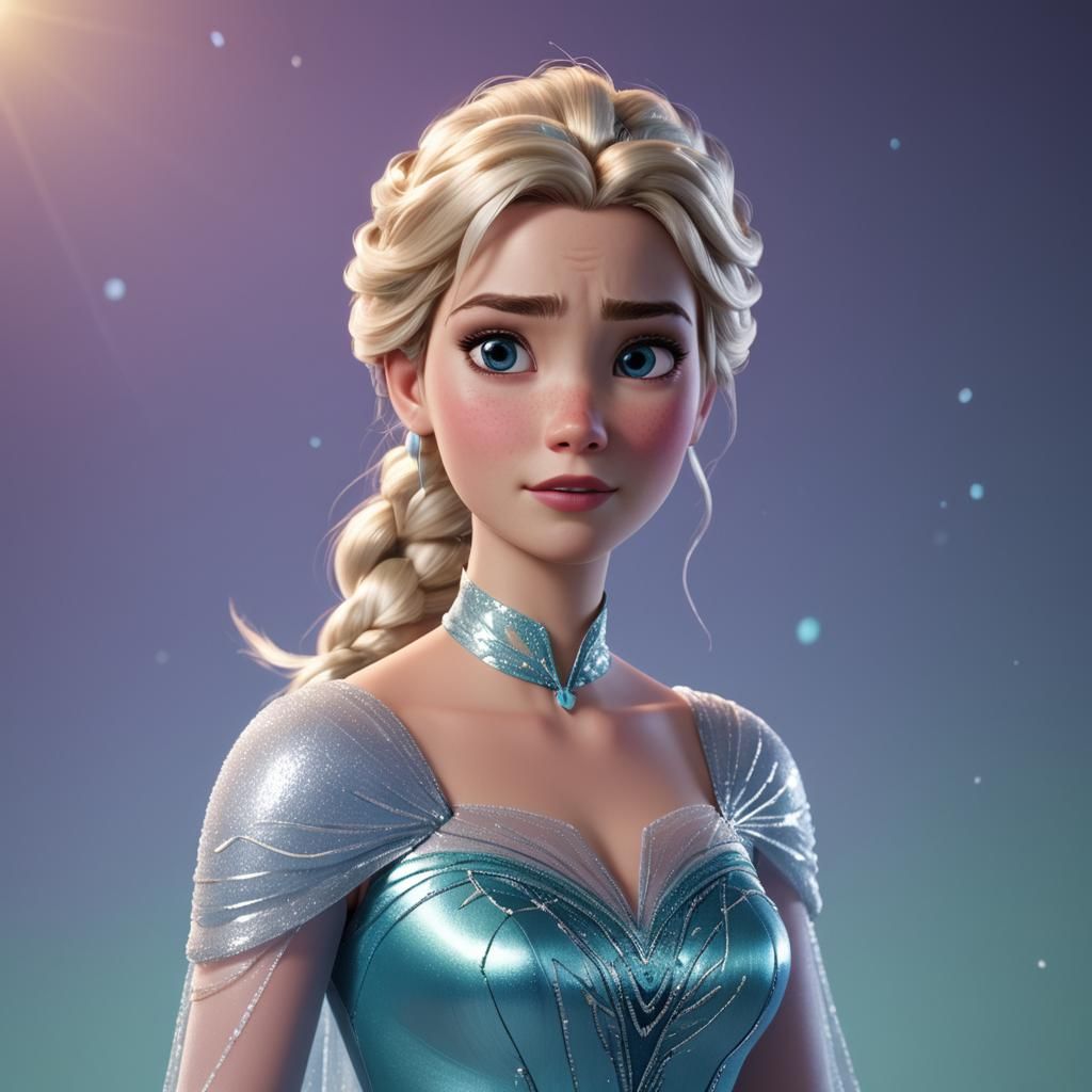 Elsa debating if she should kill herself and just let it go