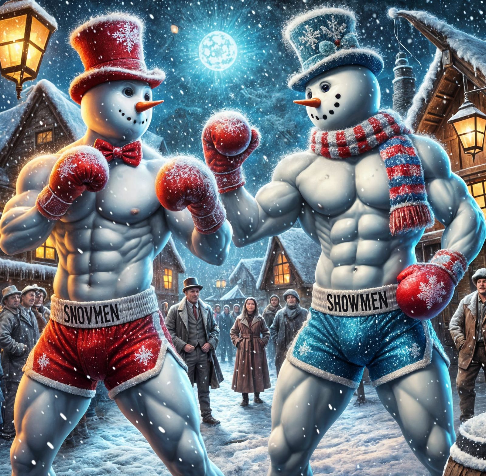 Boxing Snowmen
