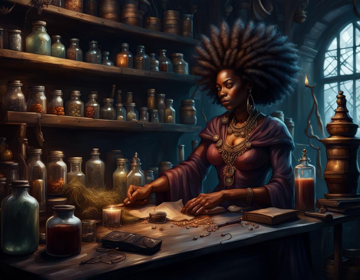 Lady Apothecary - AI Generated Artwork - NightCafe Creator