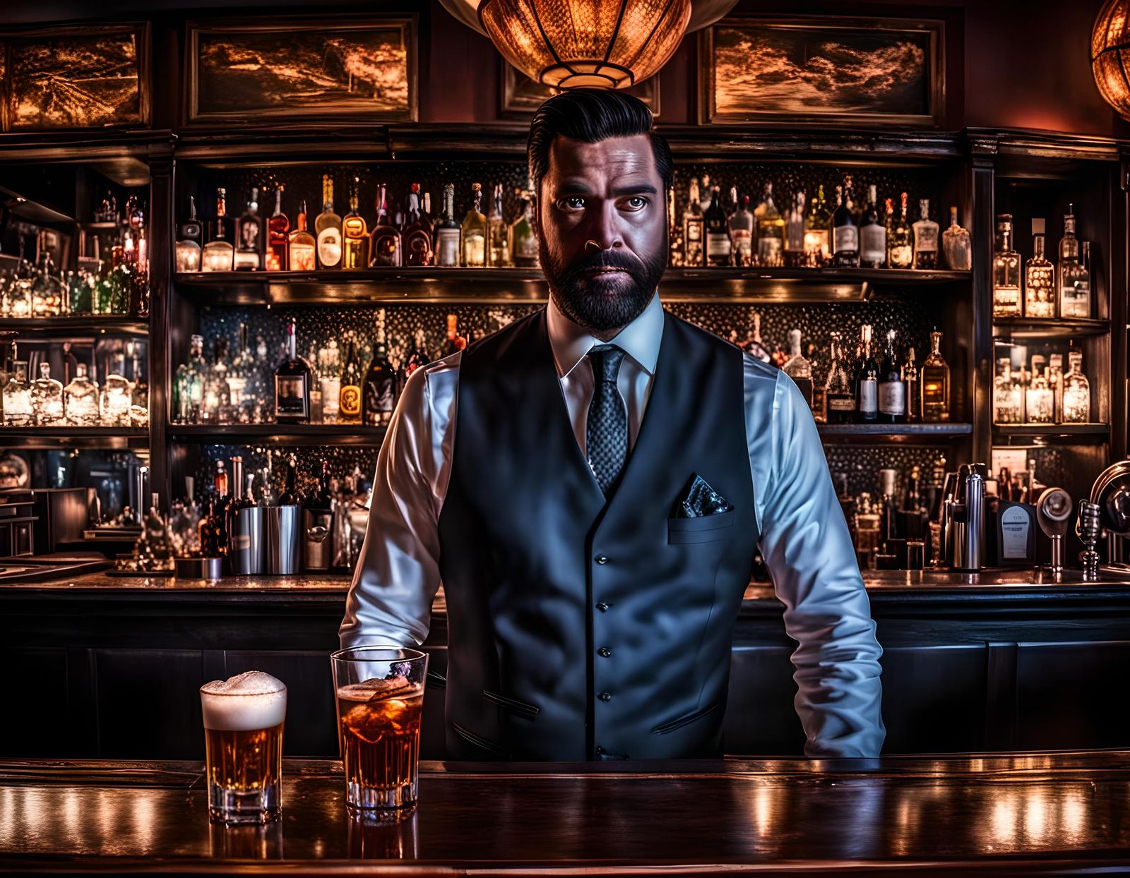 Bartender in Lucifer Morningstar’s Bar and Nightclub  by @WDWParksGal