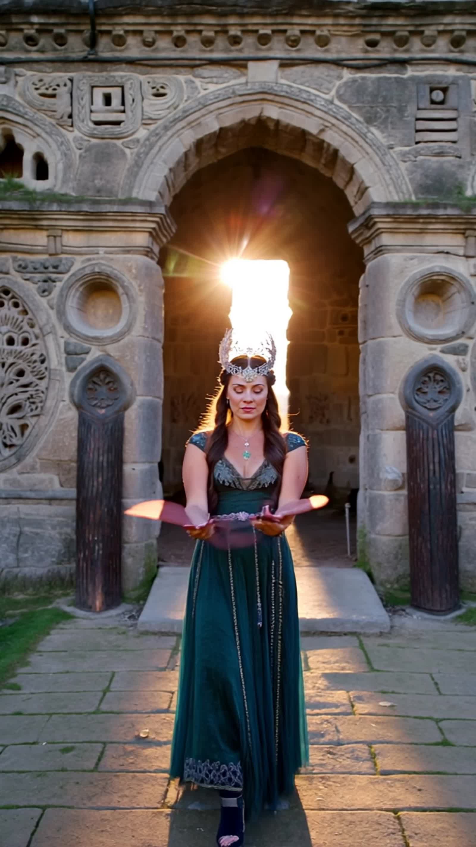 Aine Queen of the fae at newgrange casting spells