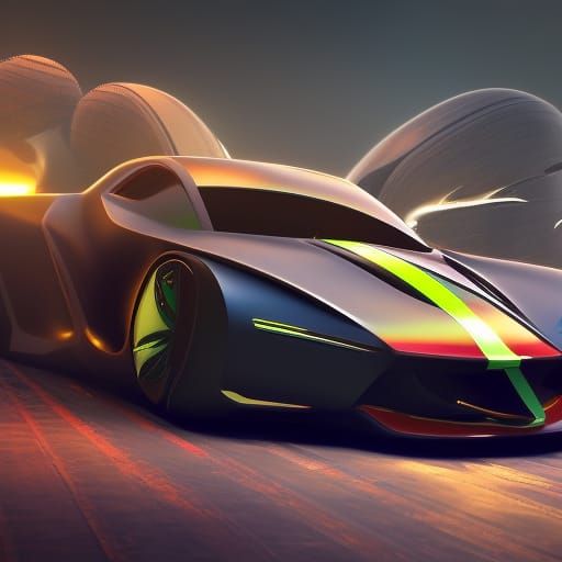 Futuristic Sports Car - AI Generated Artwork - NightCafe Creator