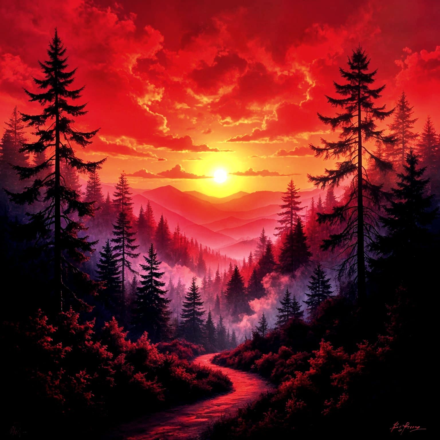 Red sunset,   by @Tilted25