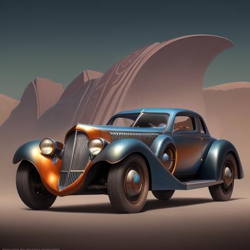 Saoutchik 1935 art deco style low and aerodynamic car