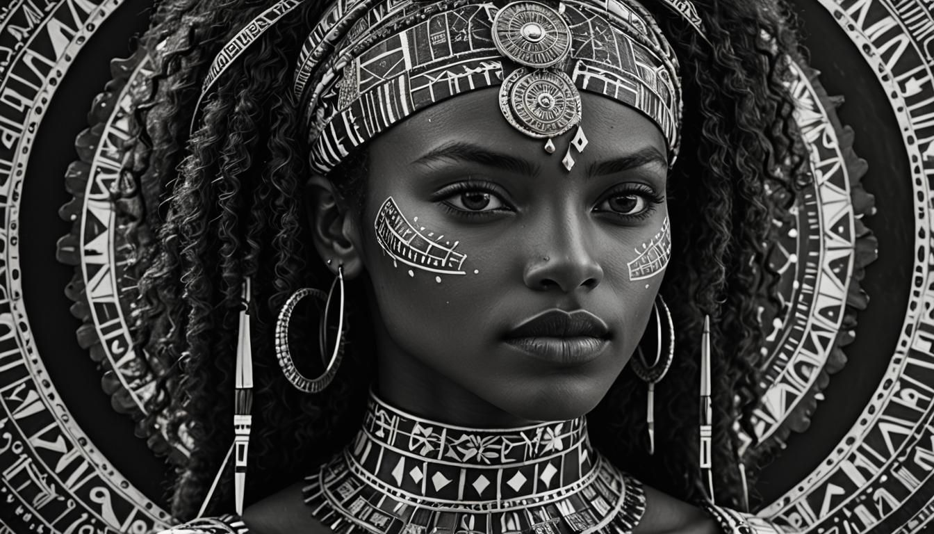 A portrait of a stunning Ethiopian model