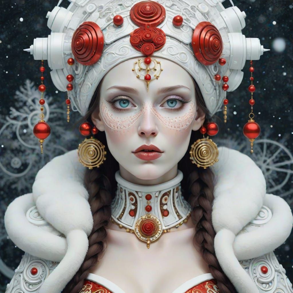 AI Santa Claus Deity with Elemental Textures