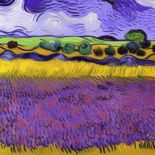 Purple flower field
