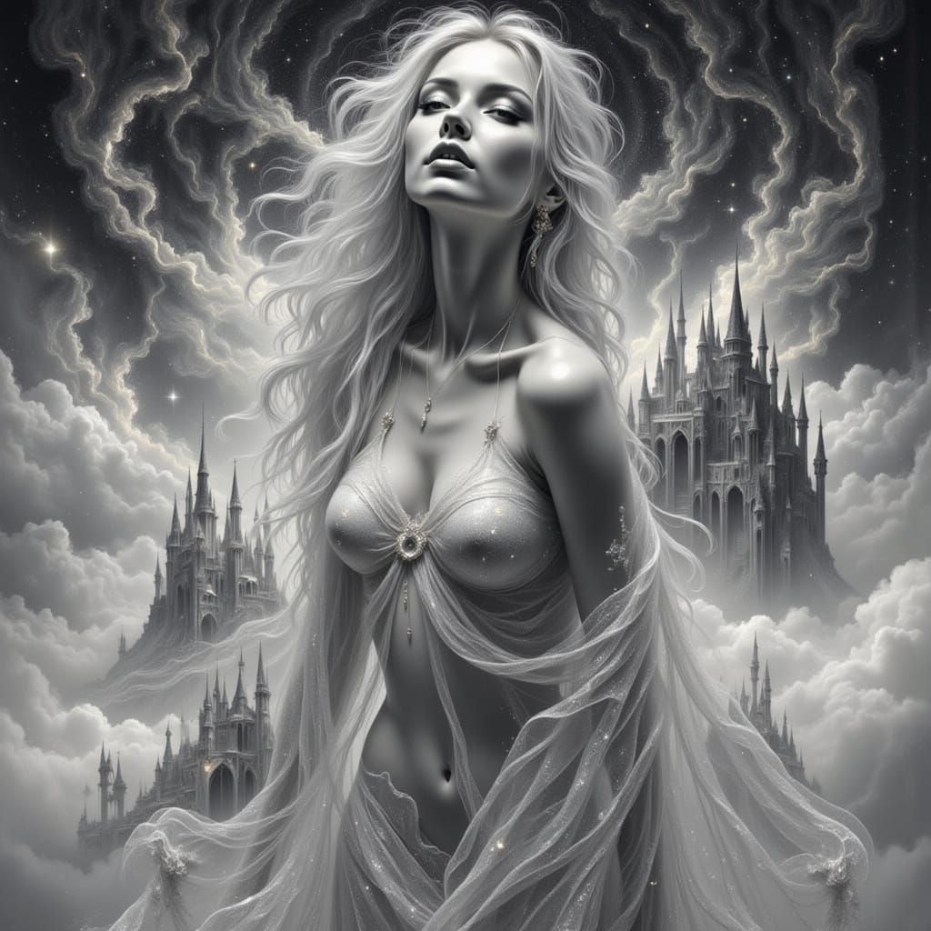 Penciled In with pen and ink