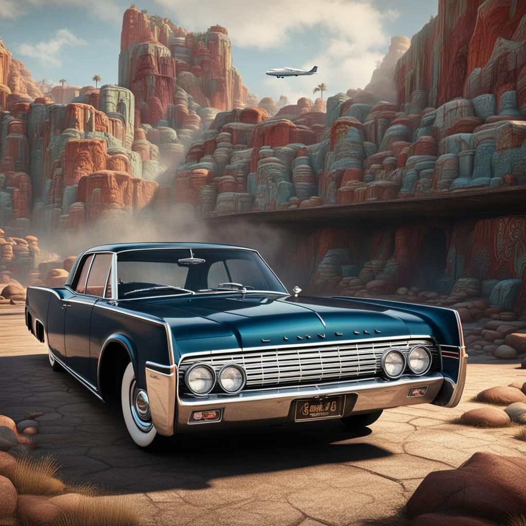1963 Lincoln Continental big white wall tires with Queens of...