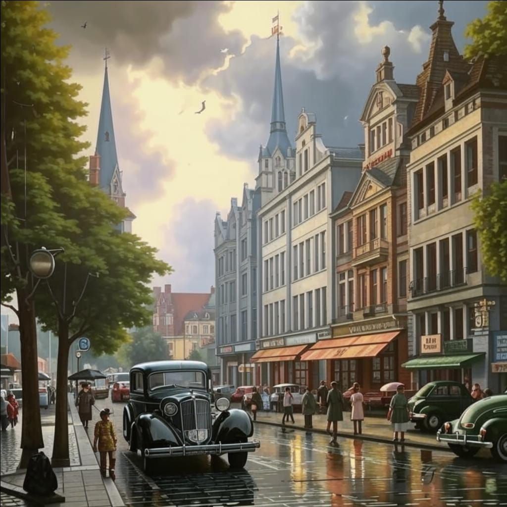 Европейский город начала XX века.