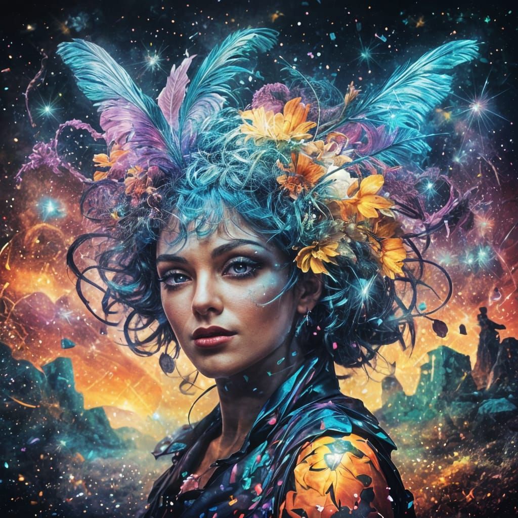 Burlesque Showgirls in Vibrant Aurora Style