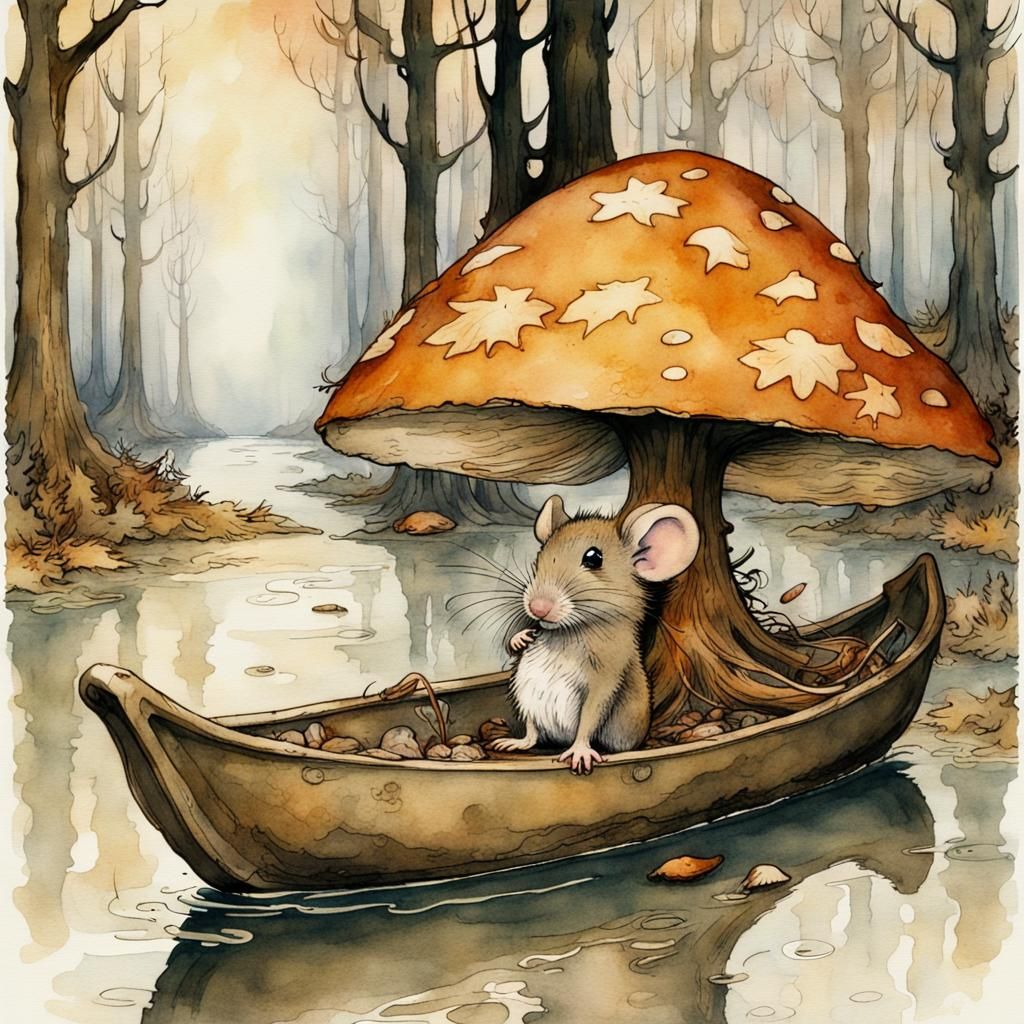 Little mouse sailing - AI Generated Artwork - NightCafe Creator