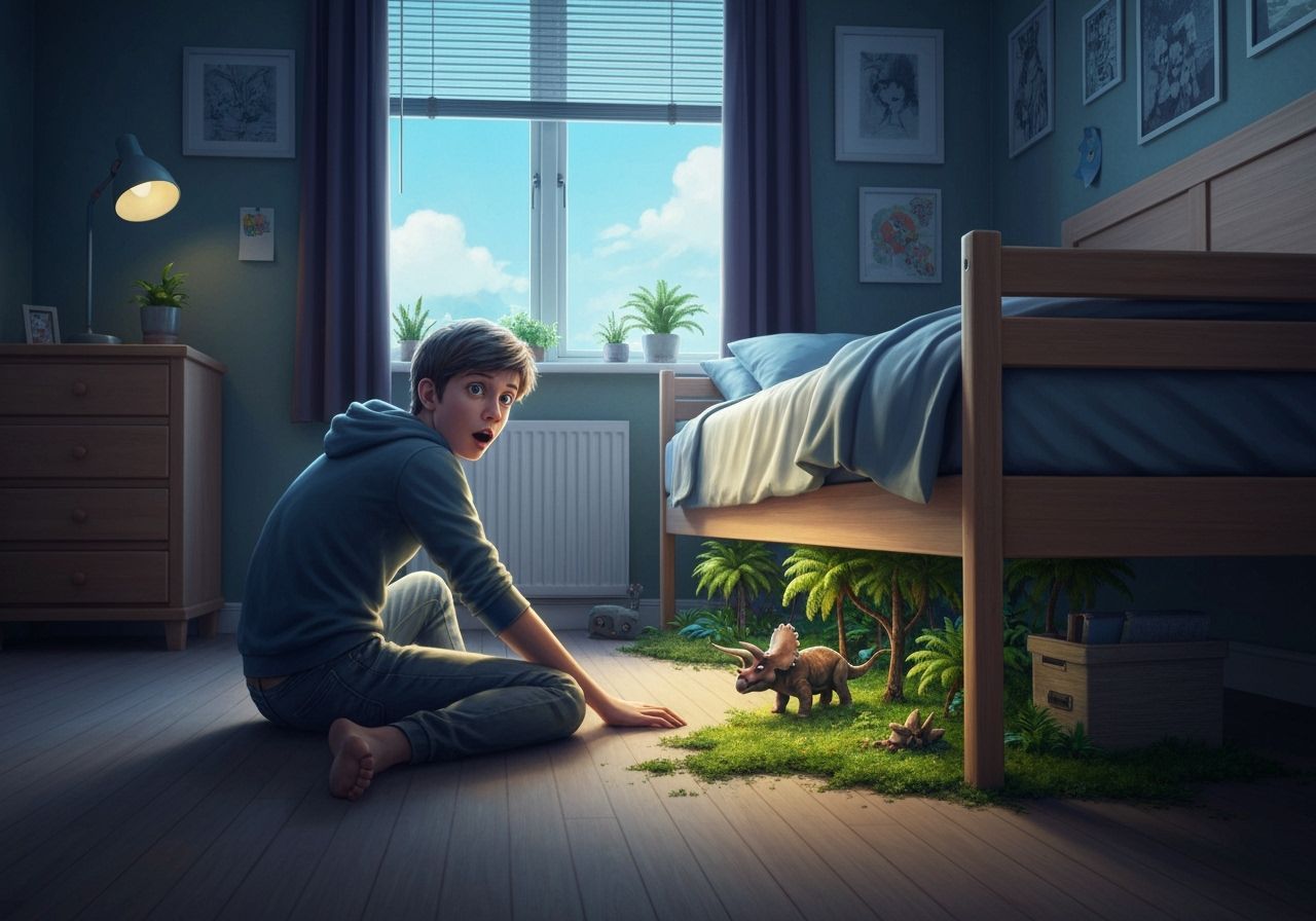 Wow! Evolution from dirt has begun under my bed.  by @Torek