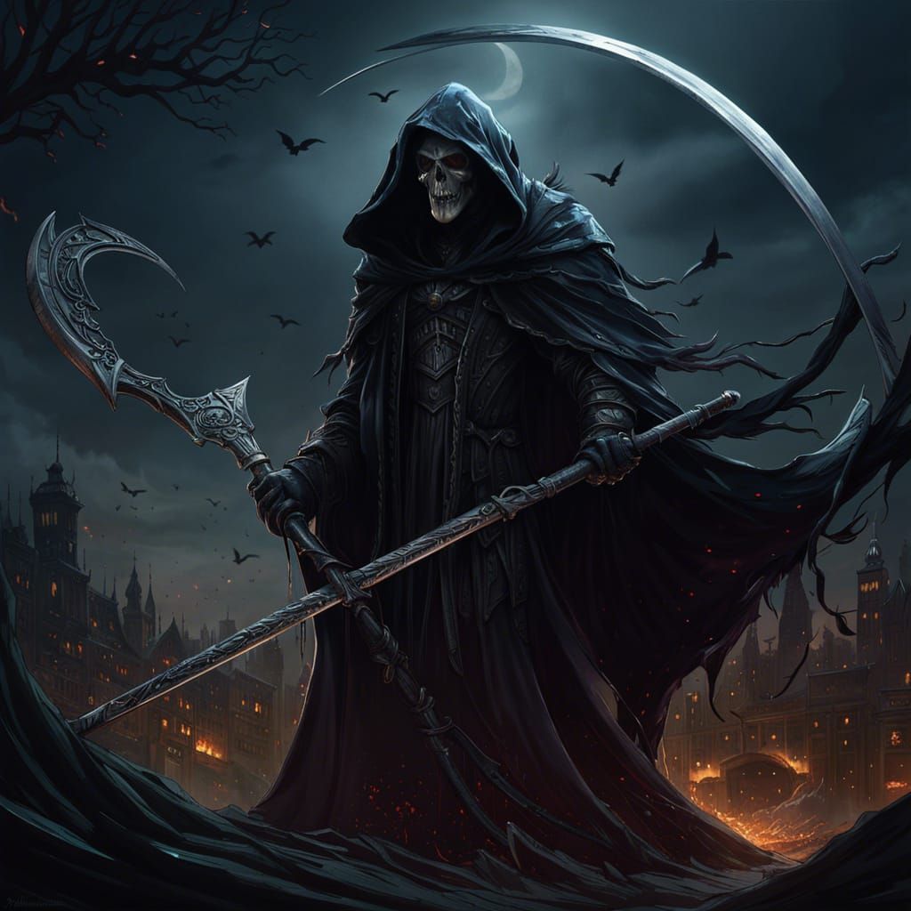 Dark night reaper - AI Generated Artwork - NightCafe Creator