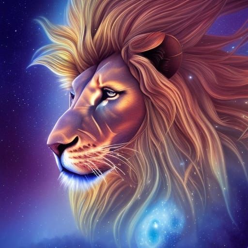 Portrait of a Celestial Lion. - AI Generated Artwork - NightCafe Creator