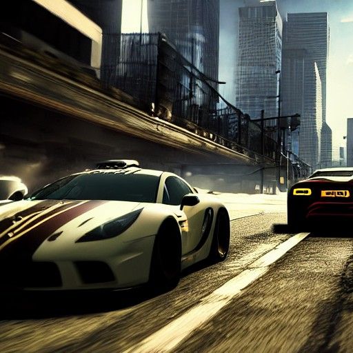 Need for Speed Carbon gameplay, realistic matte painting, hi...
