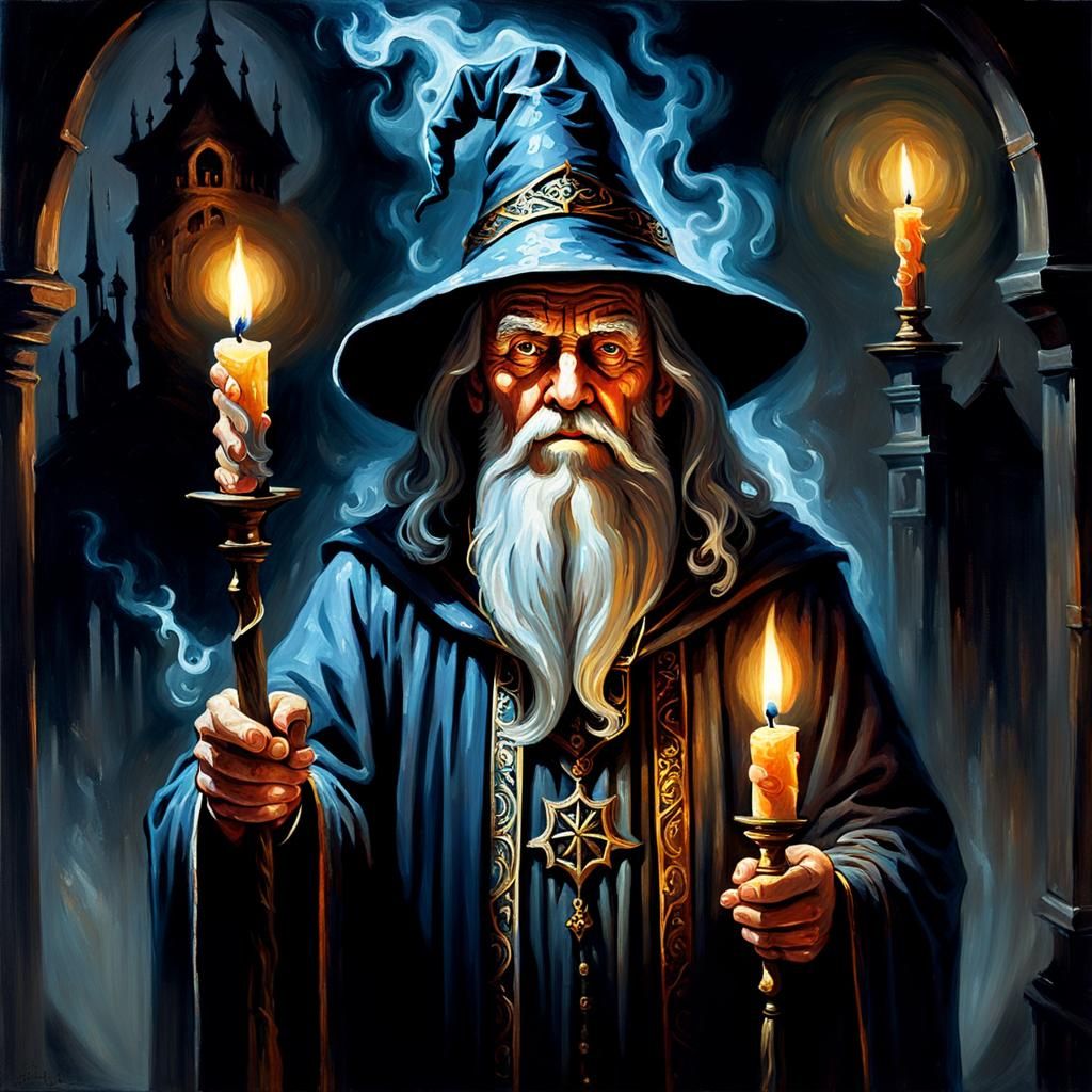 an oil painting of a wizard - AI Generated Artwork - NightCafe Creator