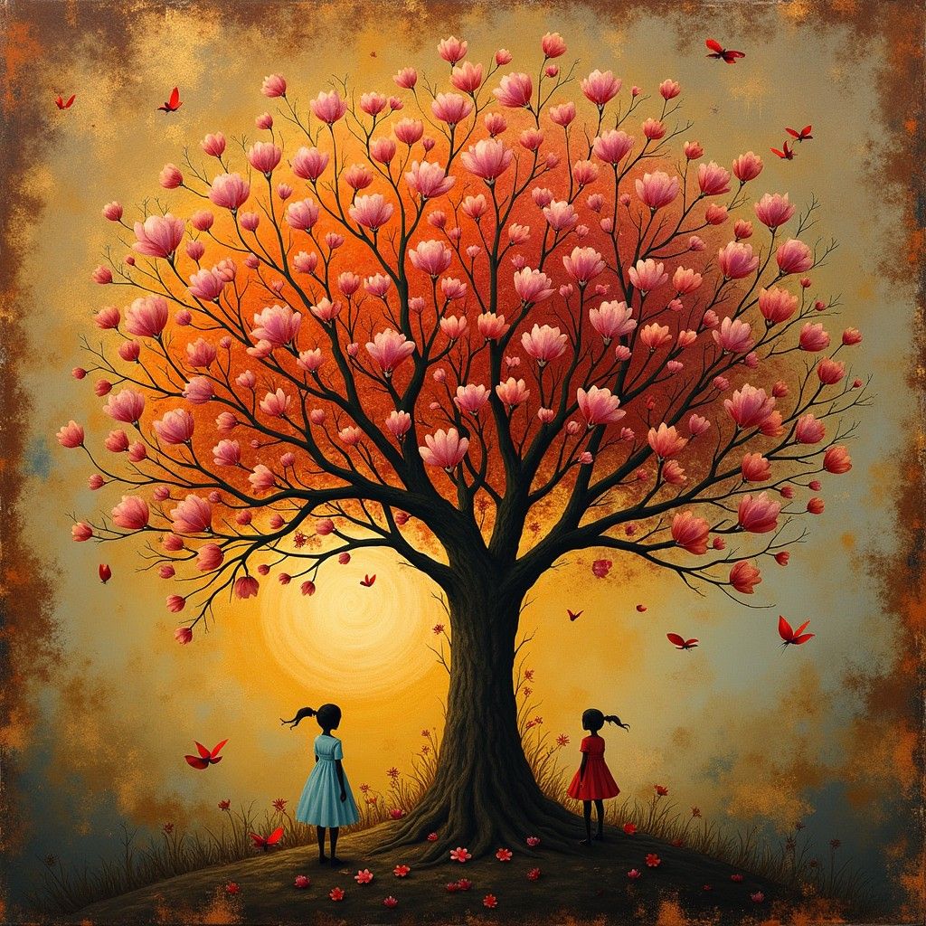 Magnolia tree, Catrin Welz-Stein and Marc Chagall