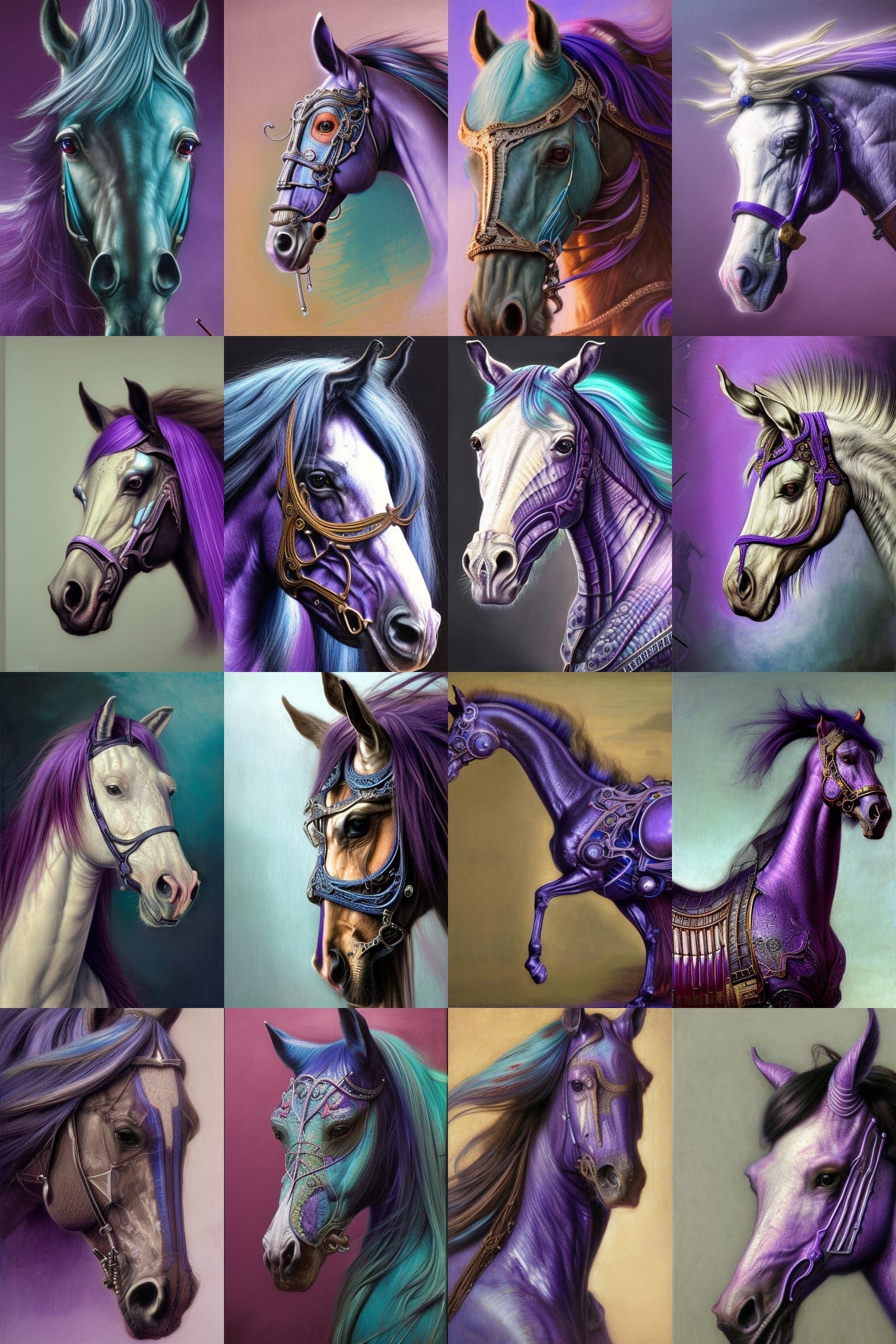Horses! AI Generated Artwork NightCafe Creator