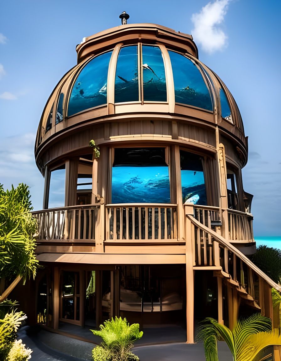 Aquarium Treehouse AI Generated Artwork NightCafe Creator