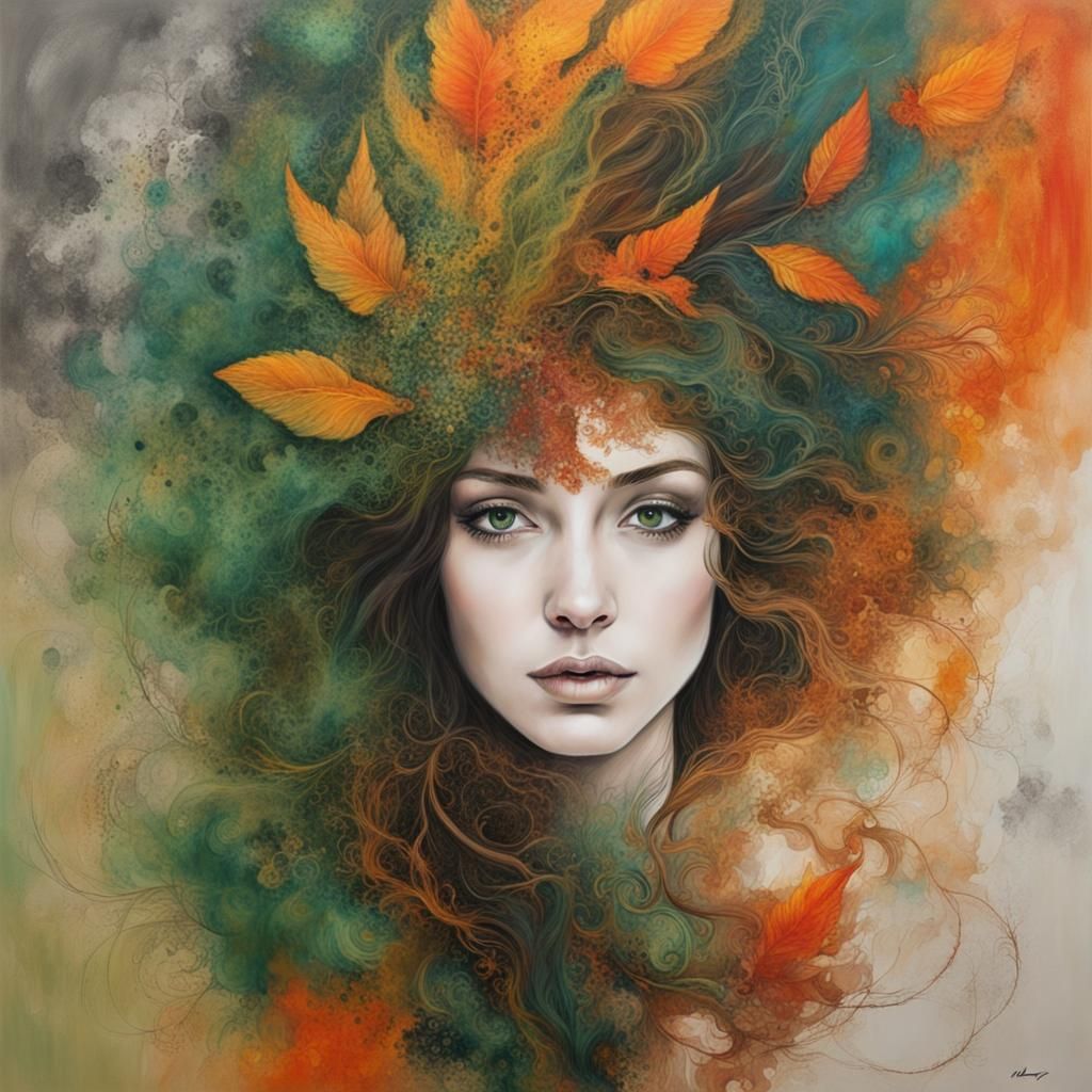 The woman of nature and magic.   by @POP WIZARD