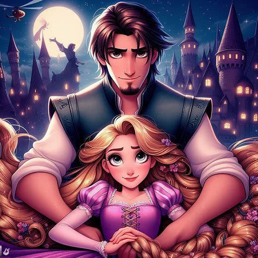 Rapunzel & Flynn Dark Disney