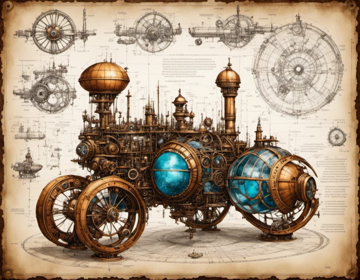 steampunk-tractor: Testproject <lora:Construction> 
