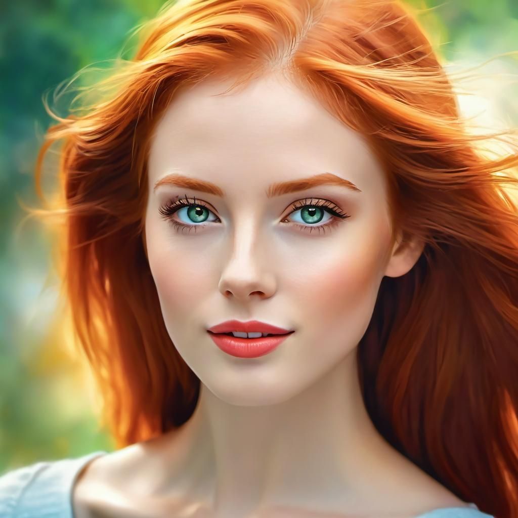 A portrait of a gorgeous beautiful charming enchanting stunn...