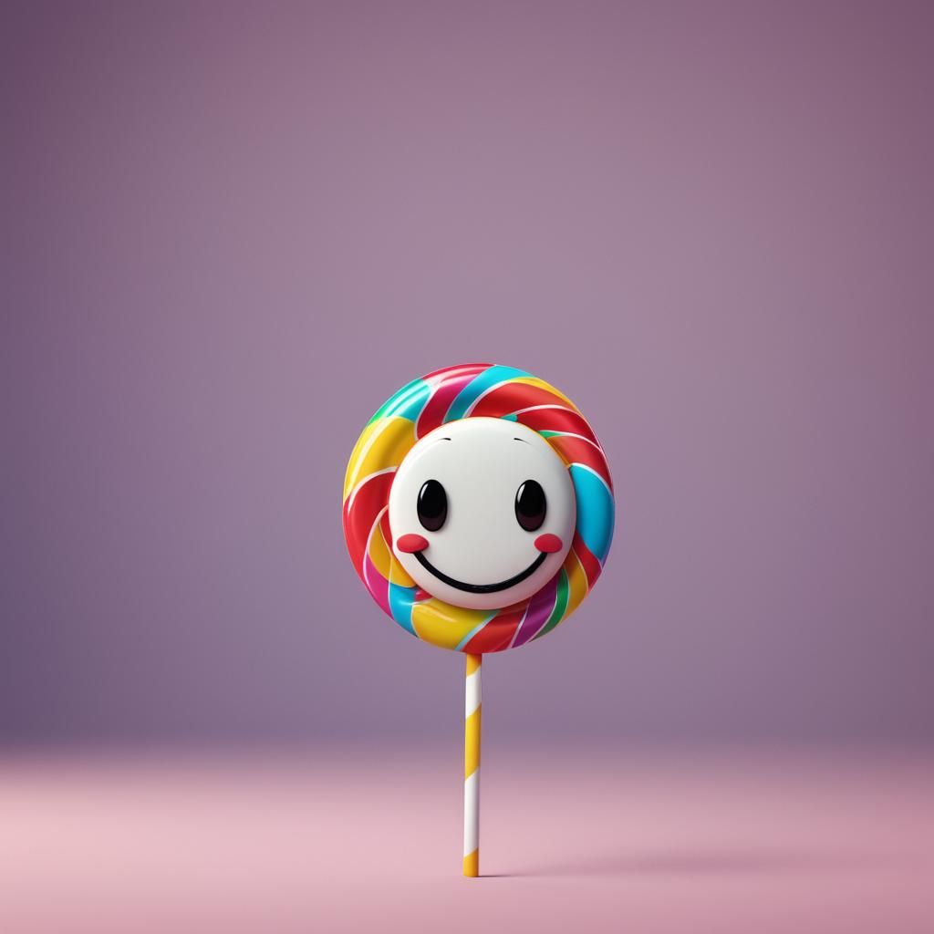 One pc Lollipop is smiling