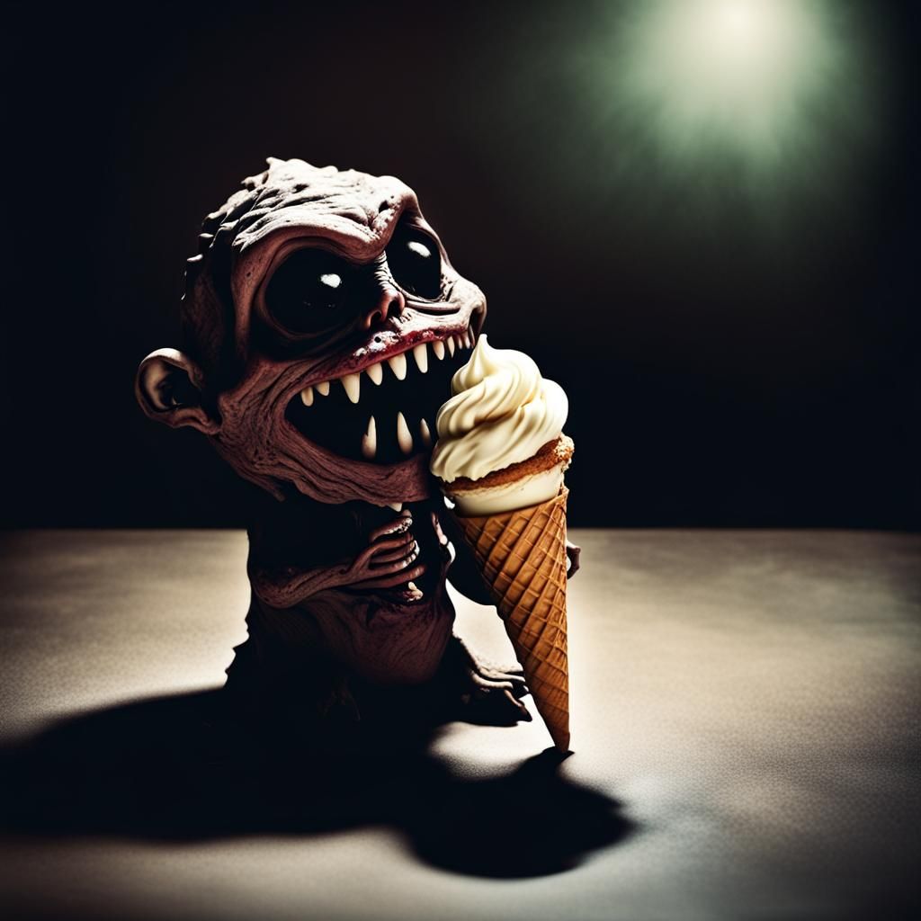 Little Billy loves his ice cream