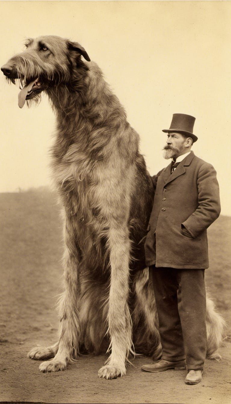 Last Giant Irish Greyhound 1902 - AI Generated Artwork - NightCafe Creator