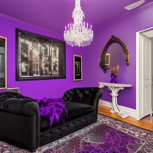 Purple wall deals lights