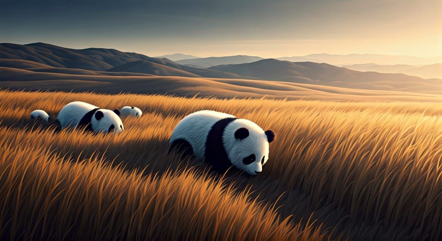 Family of pandas