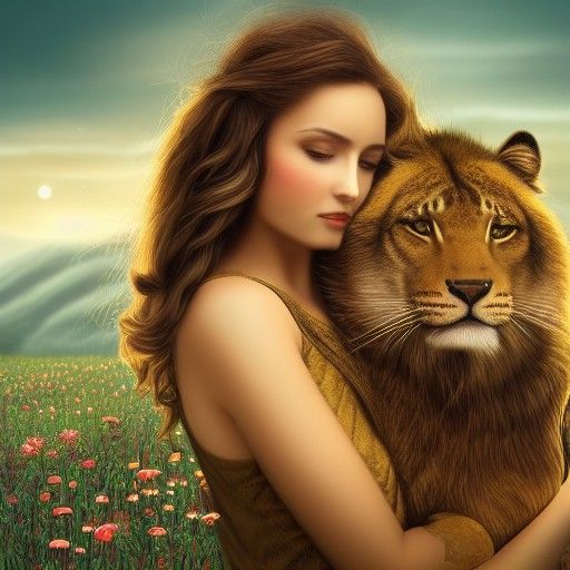 Detailed matte painting portrait of a beautiful woman with l...
