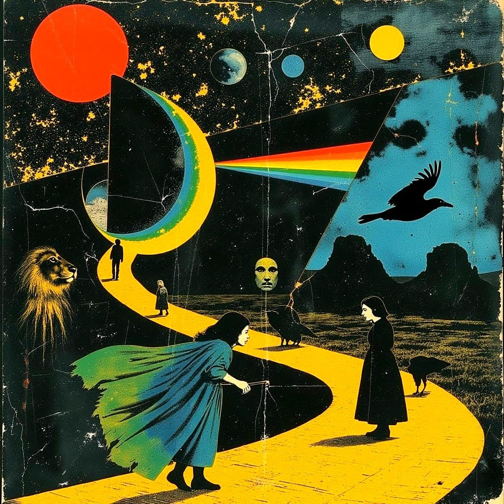 Surreal LSD Tab Art Blends Wizard of Oz and Pink Floyd's Dar...