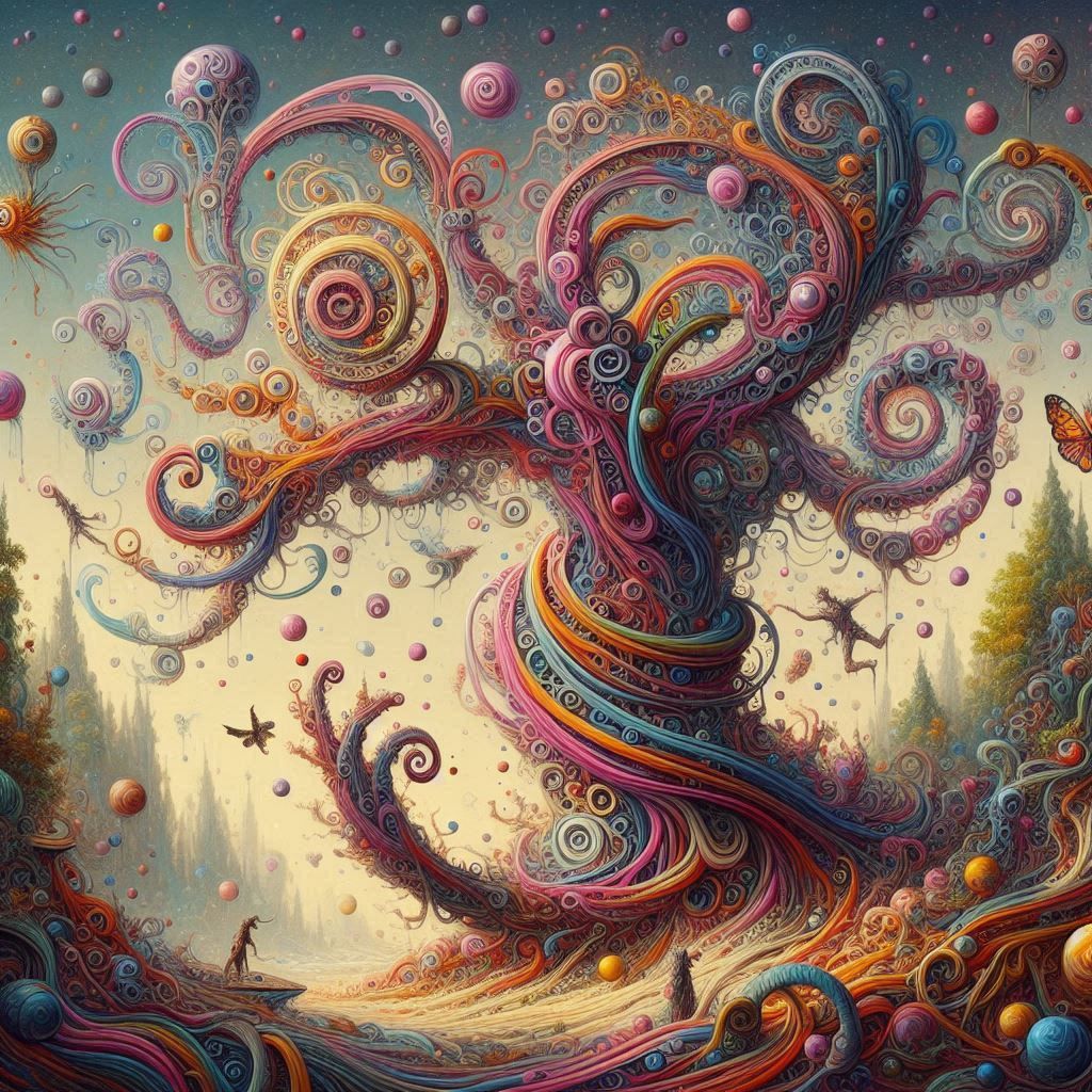 Surrealism art in the style of Ron Walotski (1)