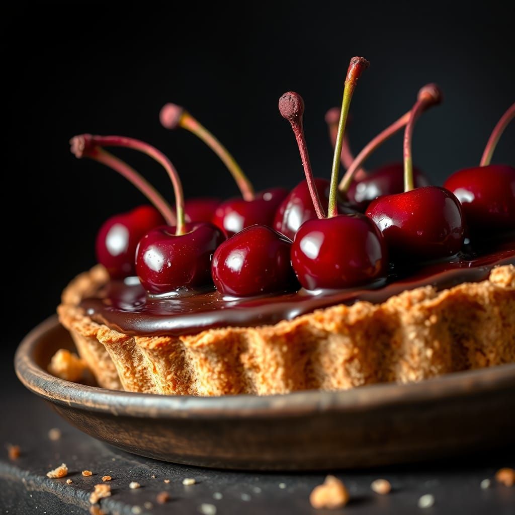 Cherry tart (with extra stems)  by @Ivan Toncev